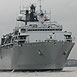 HMS Bulwark Passes Through Thames Barrier London