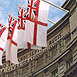 White Ensigns at Admiralty Arch London